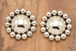 Artie Yellowhorse Sterling Silver Rising Sun Post Earrings